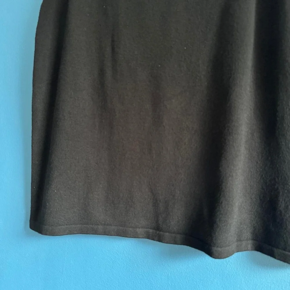 Vintage Knit Mini Skirt Women's Size Medium Black Shapefx Newport News NWT 90s - Picture 7 of 8